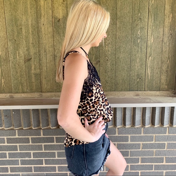 🔥HOTTT🔥Leopard Print Lace Cami Casual Tank Top Medium NWT - Picture 5 of 9